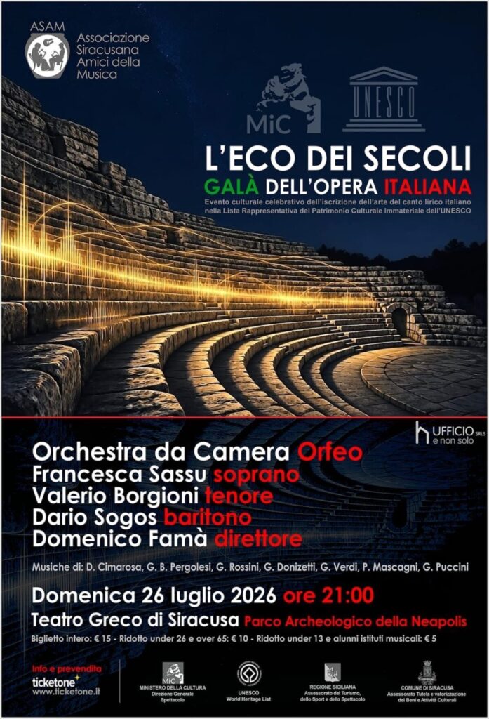 Teatro greco siracusa ospita gran gala unesco lopera italian